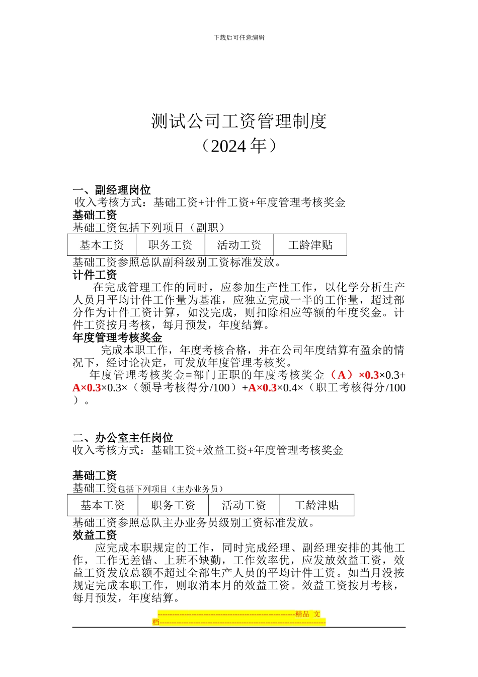测试公司工资管理制度_第1页