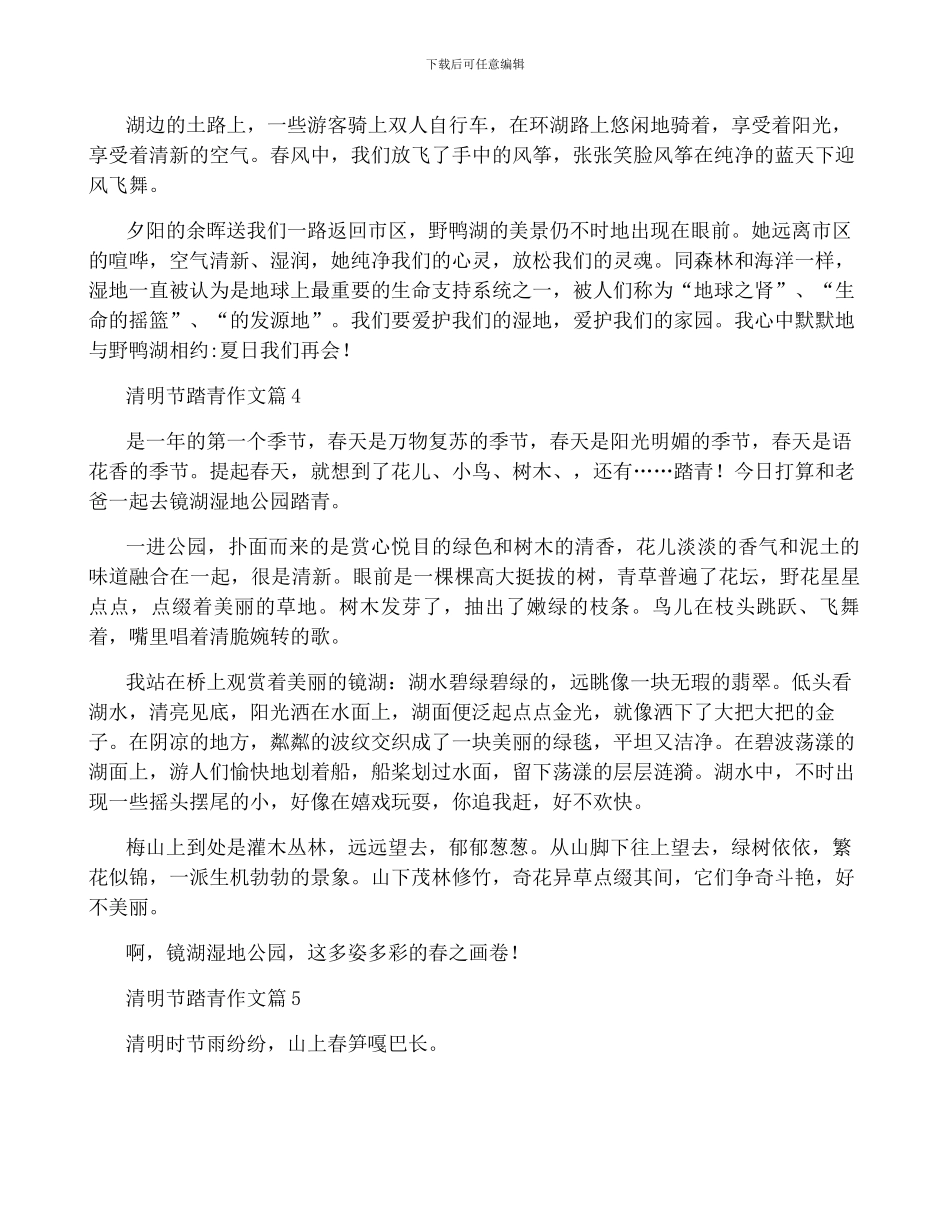 清明节踏青作文-_第2页