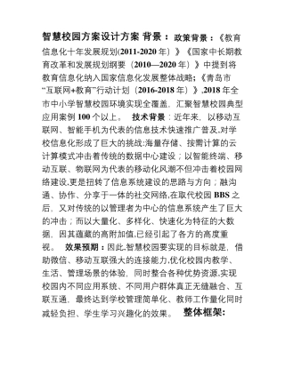 智慧校园方案【范本模板】