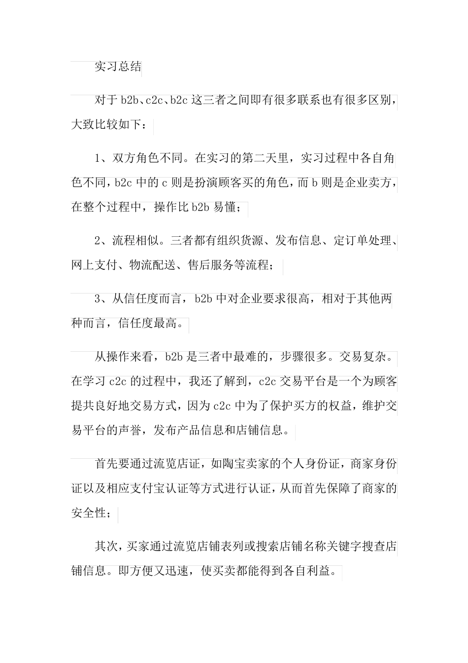 有关商务类实习报告合集5篇_第3页