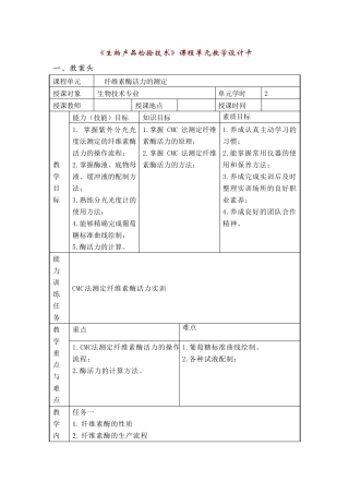 纤维素酶活力的测定
