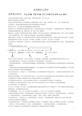 高等教育心理学2022