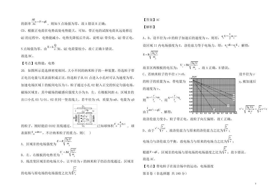 高考物理仿真模拟试卷1_第3页