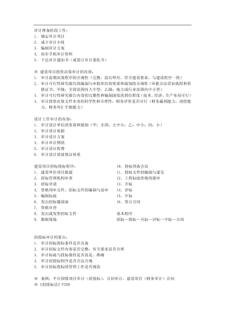 重点归纳——固定资产投资审计