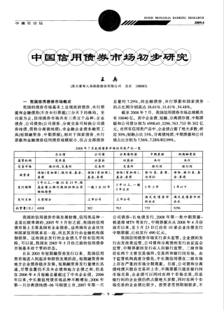 中国信用债券市场初步研究