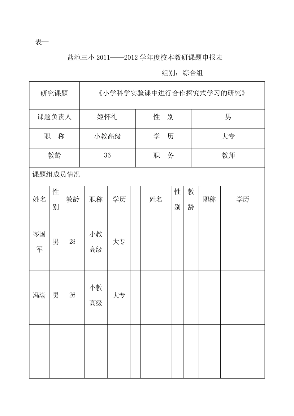 校本教研课题申报表_第1页