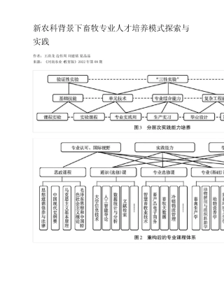 新农科背景下畜牧专业人才培养模式探索与实践