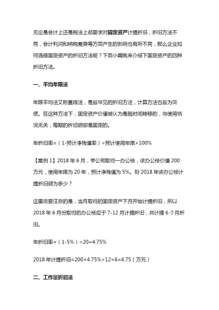 资产折旧方法、示例以及重要注意事项