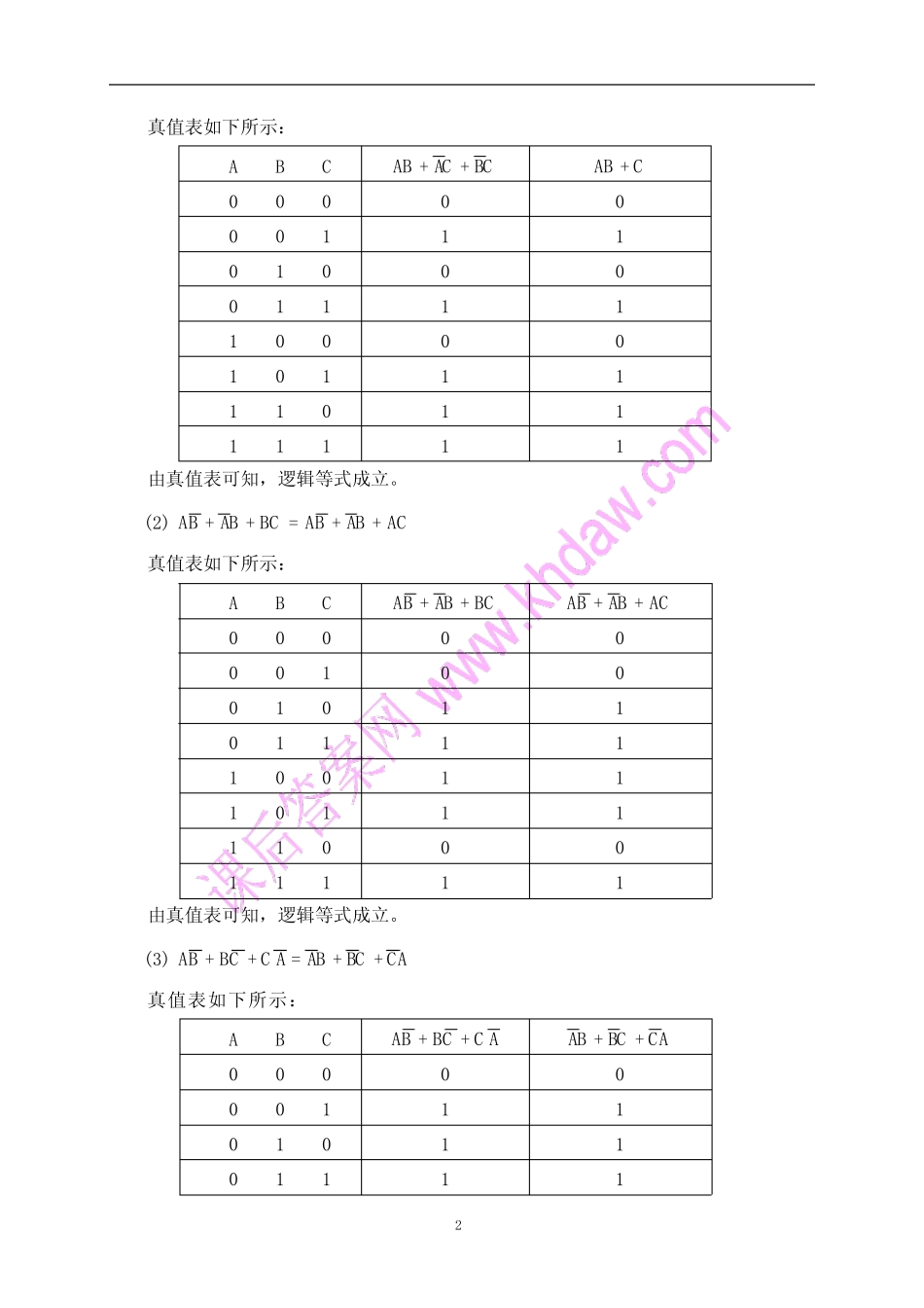 数字电子技术基础(第3版) 李庆常 王美玲 课后习题答案_第2页