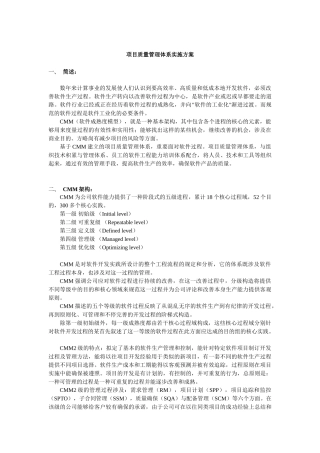 2025年项目质量与监控方案