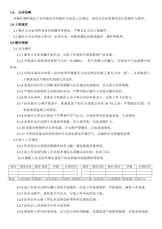 2025年拉丝机操作规程