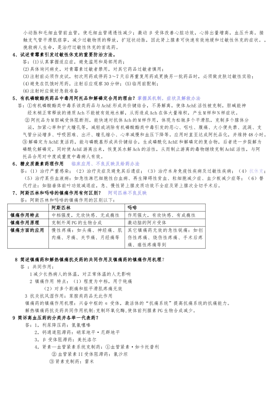 2025年药理学复习题及答案_第3页