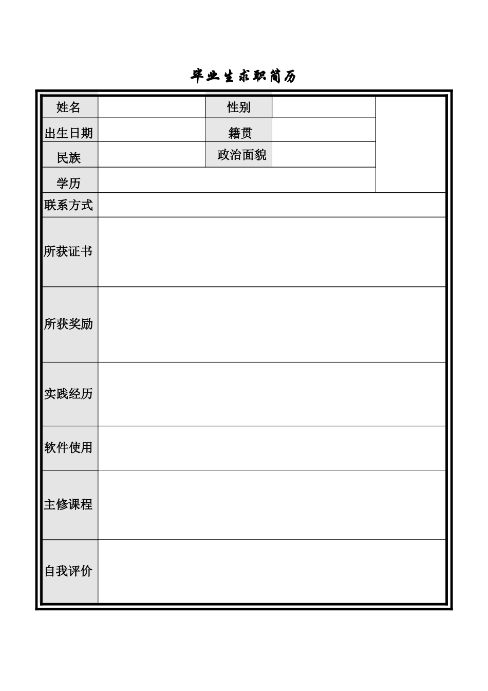 2025年天津理工大学简历模板_第2页