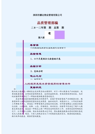 2025年鹏达物业品质检查报告