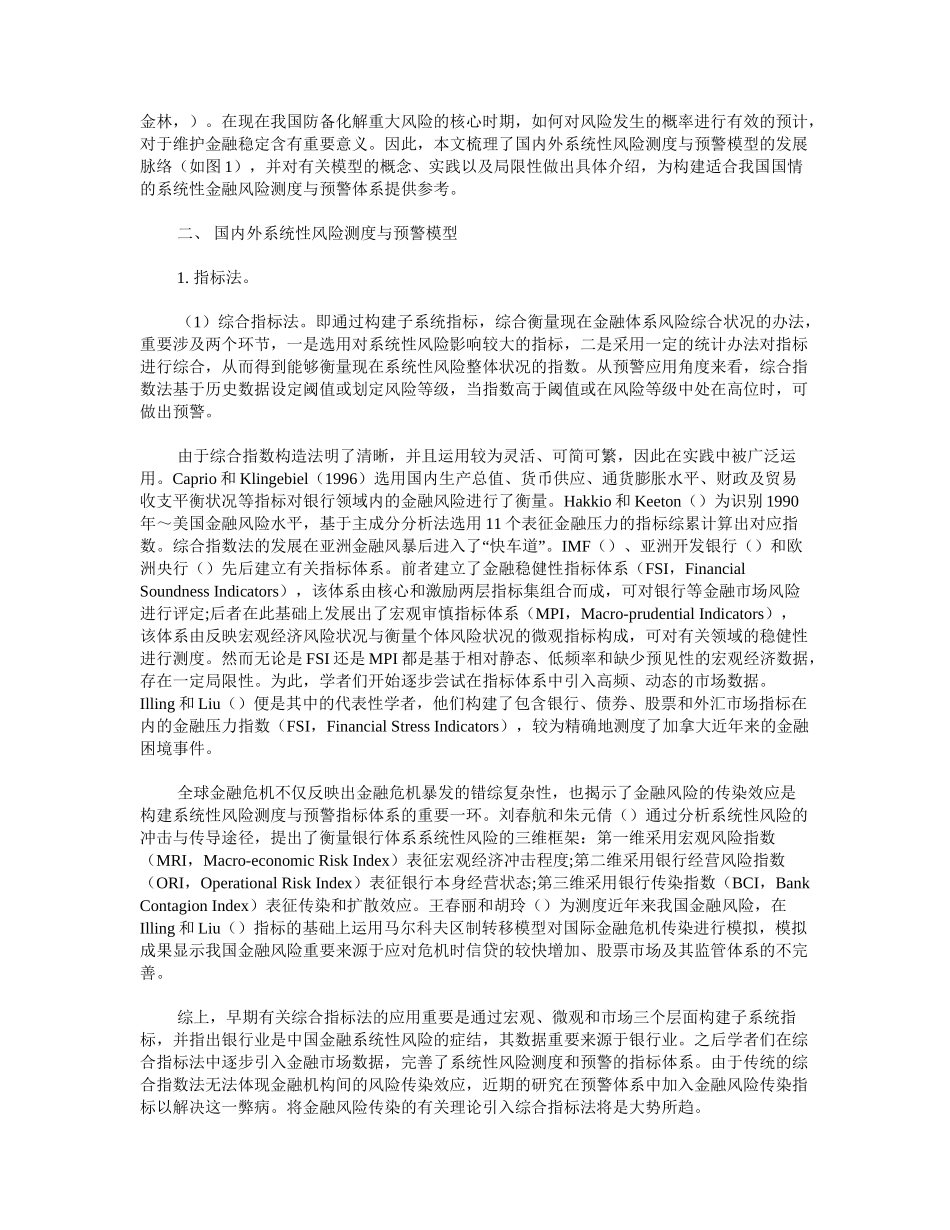 2025年系统性金融风险测度和预警模型_第2页