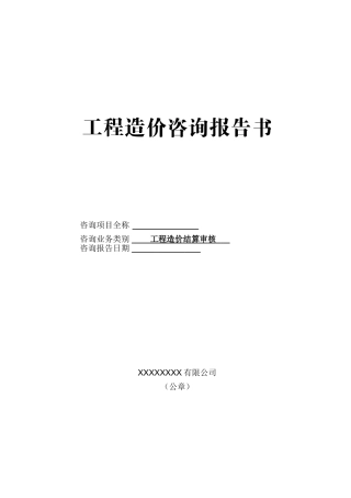 2025年结算审核报告模板