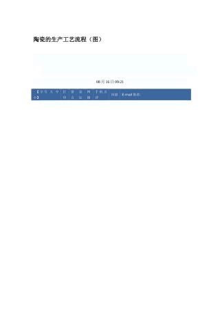 2025年陶瓷的生产工艺流程