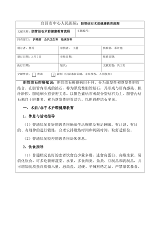 2025年胆管结石健康教育