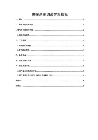 2025年供暖系统调试方案