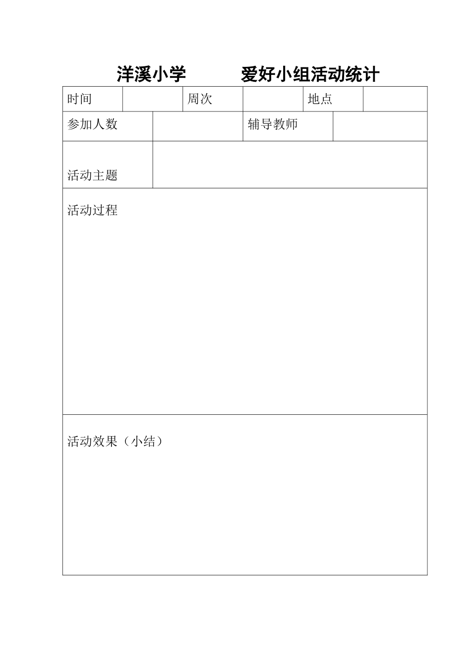 2025年兴趣小组活动记录表_第1页