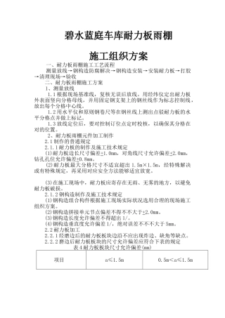 2025年雨棚施工工艺