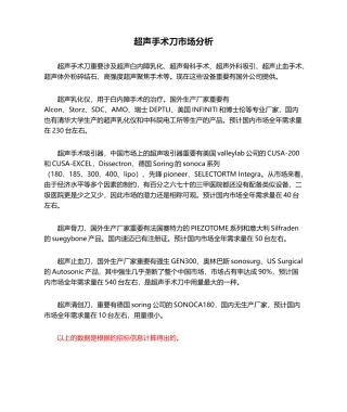 2025年超声手术刀市场分析