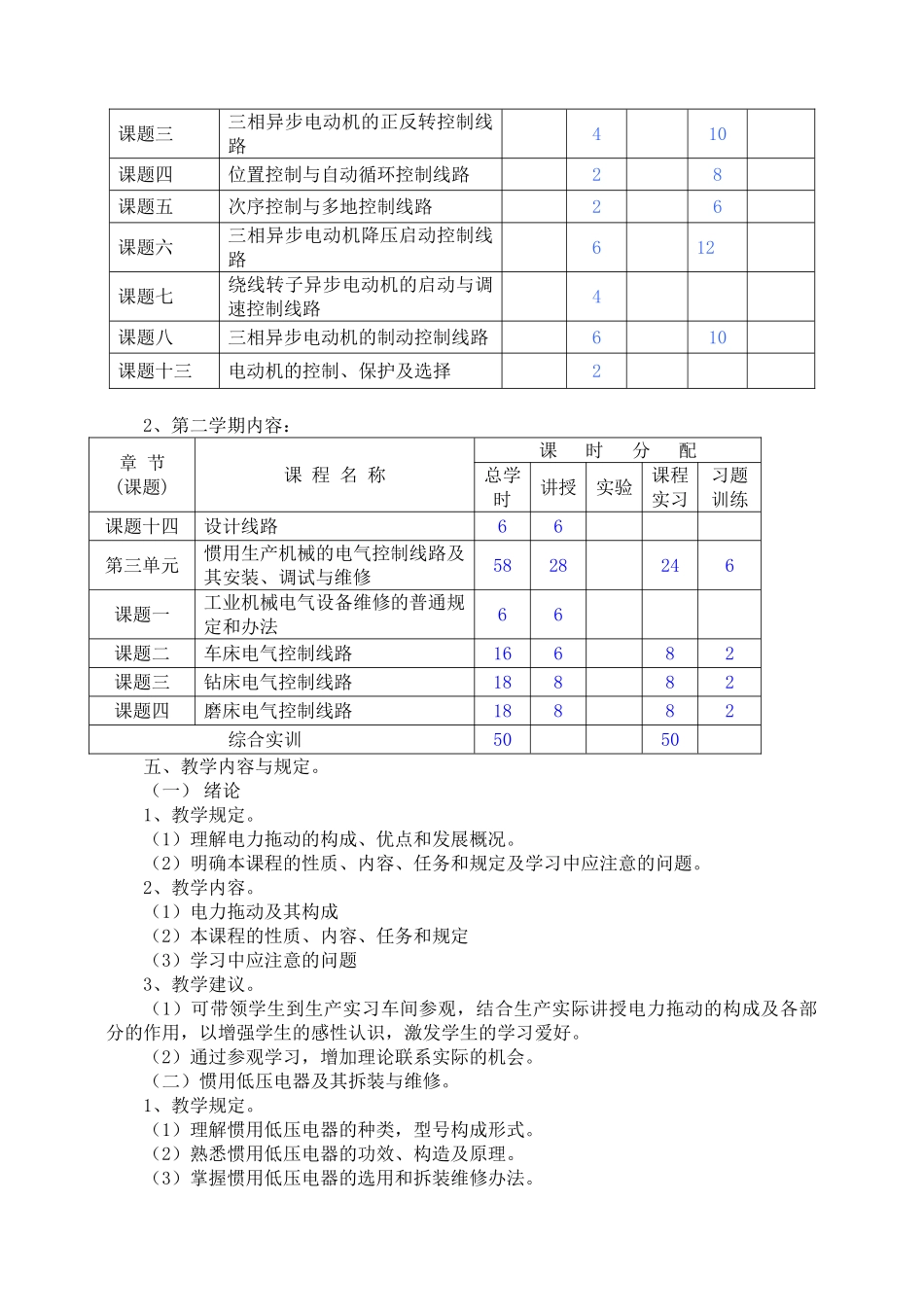 2025年电力拖动教学大纲_第2页