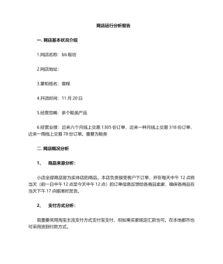 2025年网店运营分析报告