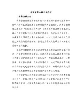 2025年中国消费金融市场分析