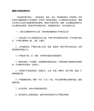 2025年小学安全责任书