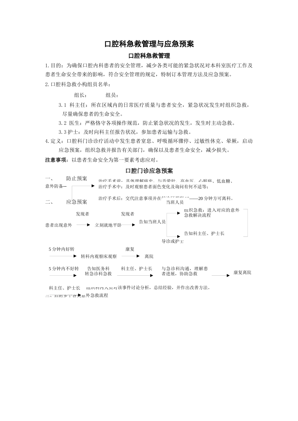 2025年口腔门诊应急预案_第1页