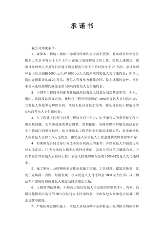 2025年承诺书通用范本