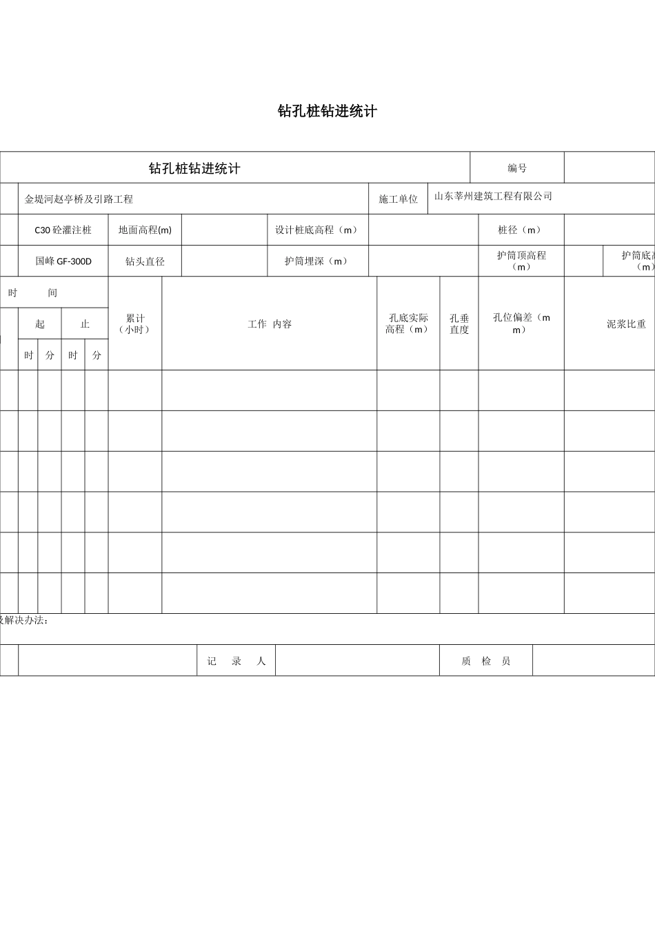 2025年桩基施工记录表_第2页