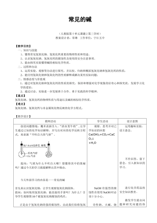 2025年常见的碱教案