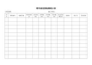 2025年塔吊垂直度检测记录表