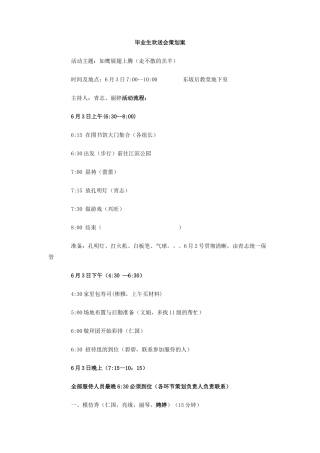 2025年毕业生欢送会策划方案