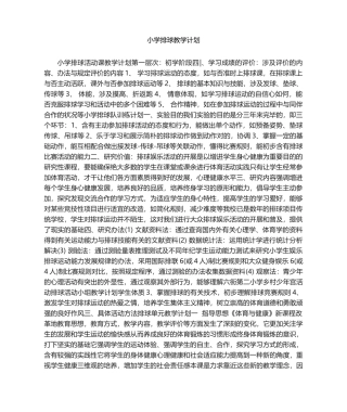2025年小学排球教学计划