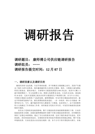 2025年康师傅调查报告