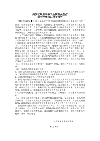 2025年收费自查报告