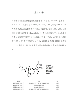 2025年索非布韦使用手册
