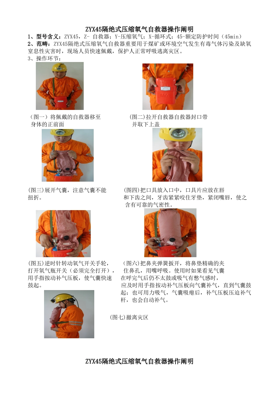 2025年自救器操作说明_第1页