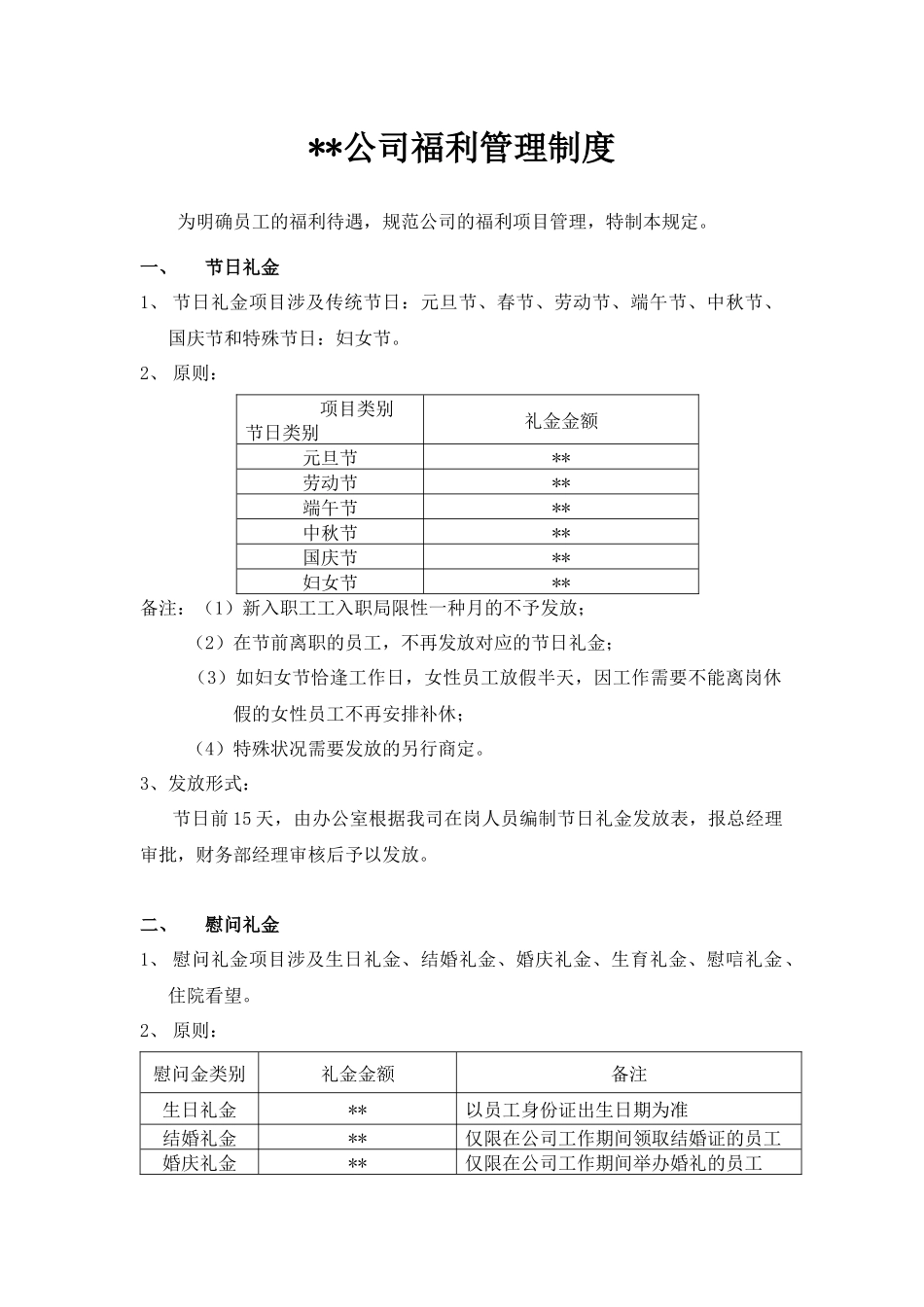 2025年公司福利管理制度_第1页