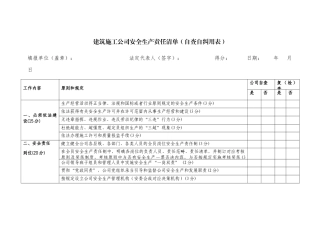 2025年建筑施工企业安全生产责任清单