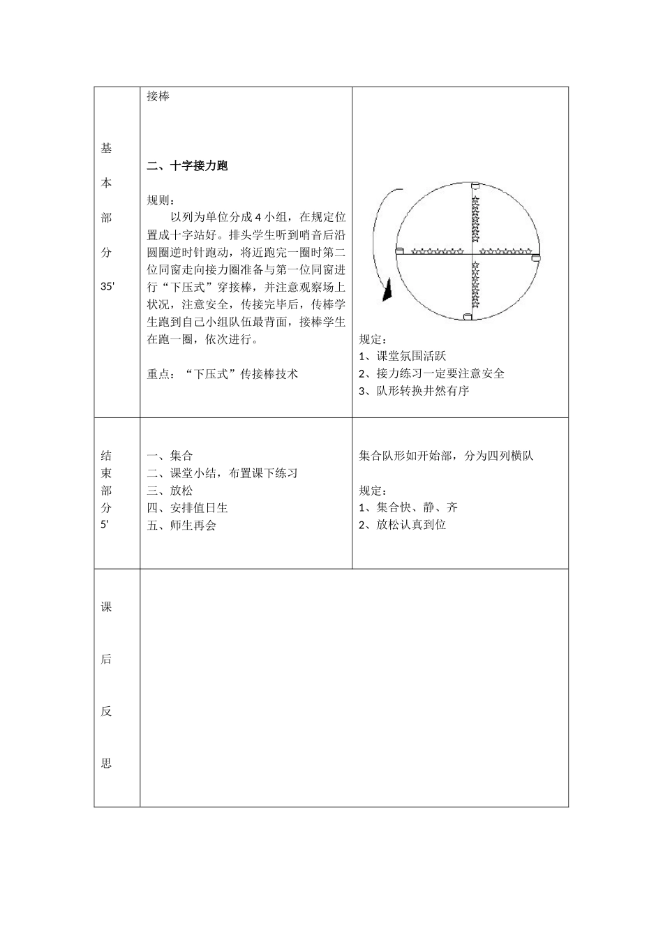 2025年十字接力跑教案_第2页