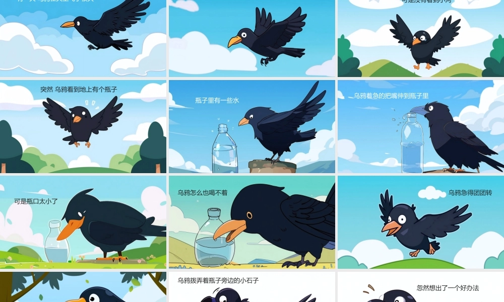 乌鸦喝水课件