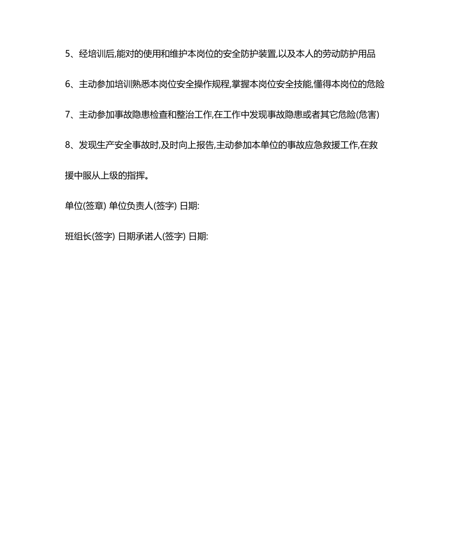 2025年安全承诺书_第2页