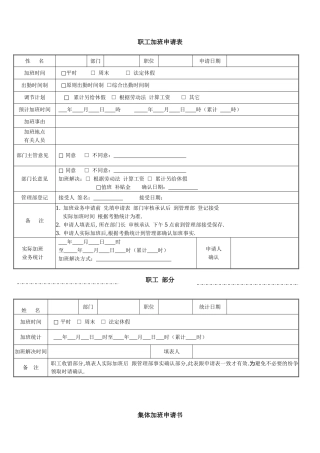 2025年加班申请书