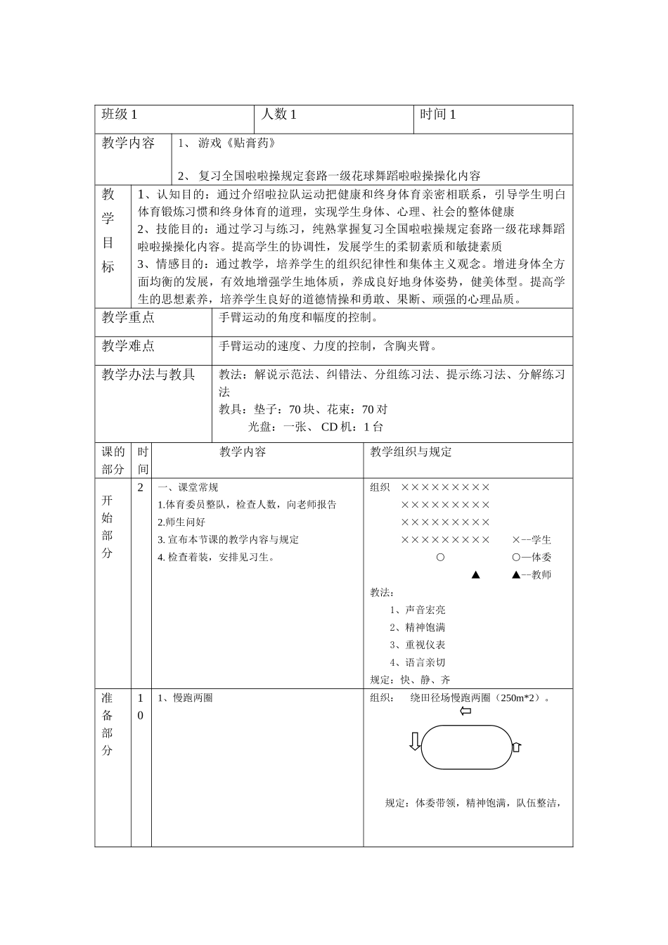 2025年啦啦操教案_第1页