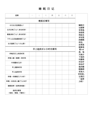 2025年睡眠日记