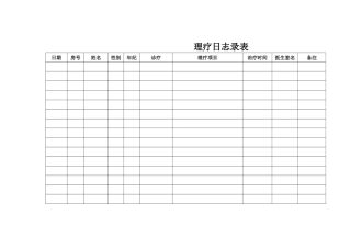 2025年理疗日登记表